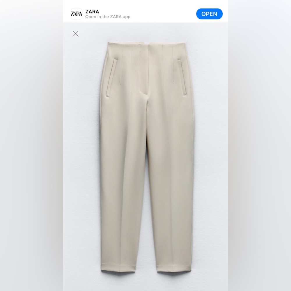Zara High Waist tapered trouser